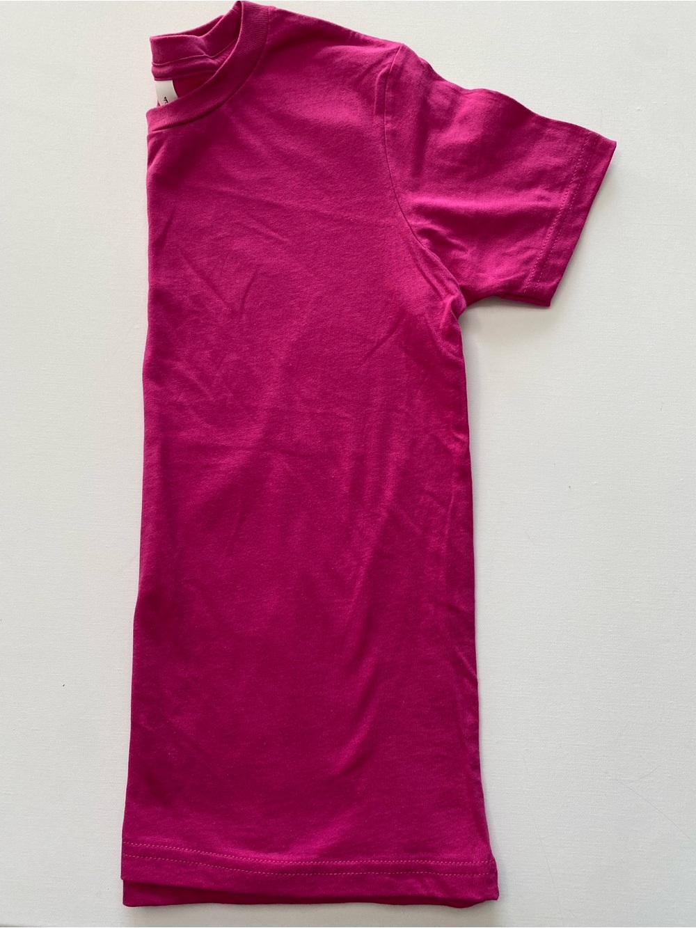 NWT Bella + Canvas Kids Magenta Pink Crew Neck Tee Slim Fit Medium (Fits 8-10)